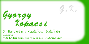 gyorgy kopacsi business card